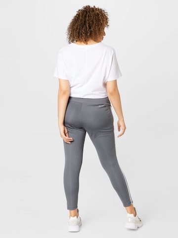 ADIDAS SPORTSWEAR - Skinny Pantalón deportivo 'Designed To Move High-Rise 3-Stripes ' en gris