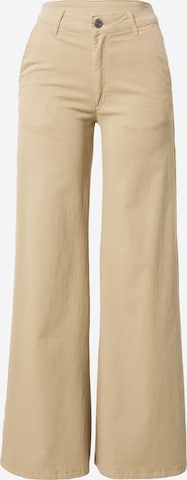 Urban Classics Wide leg Broek in Beige: voorkant