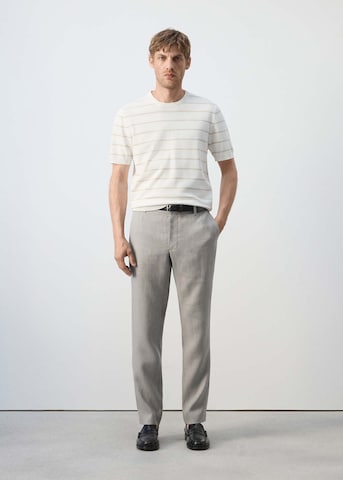 MANGO MAN Slim fit Chino Pants 'Oyster' in Grey