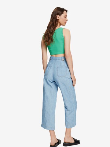 ESPRIT Loose fit Pleated Jeans in Blue