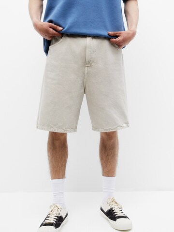 Pull&Bear Loosefit Shorts in Beige: Vorderseite