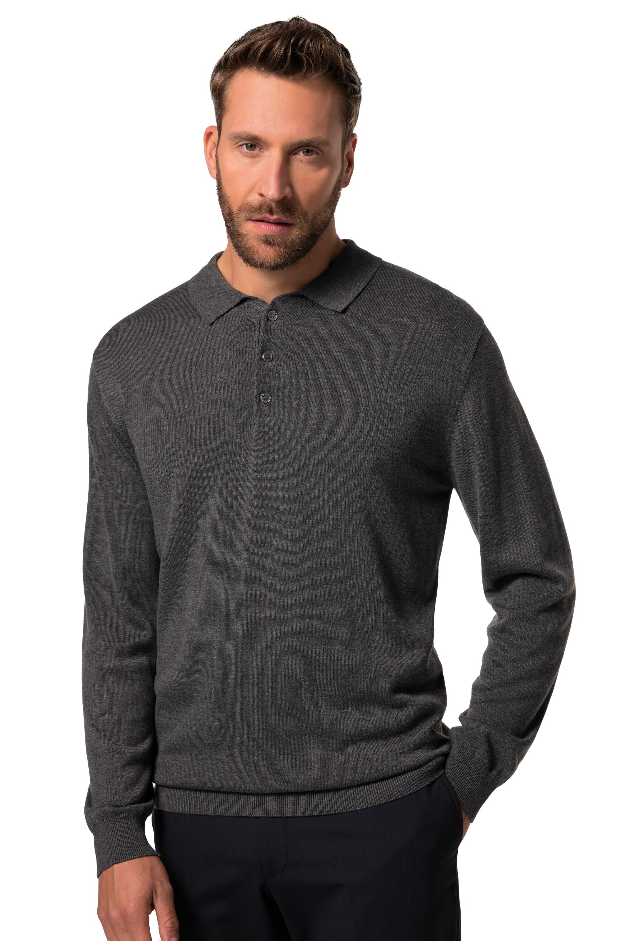 JP1880 Pullover in Grau: Vorderseite
