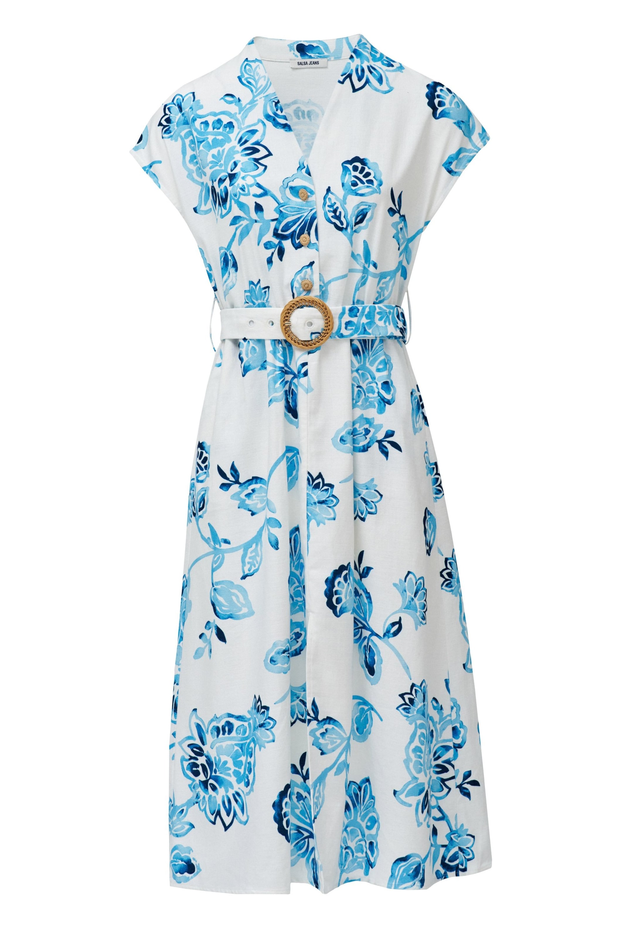 Salsa Jeans Jurk in Blauw: voorkant