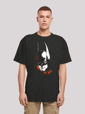 T-Shirt 'DC Comics Batman Arkham Bats Face' F4NT4STIC en noir : devant