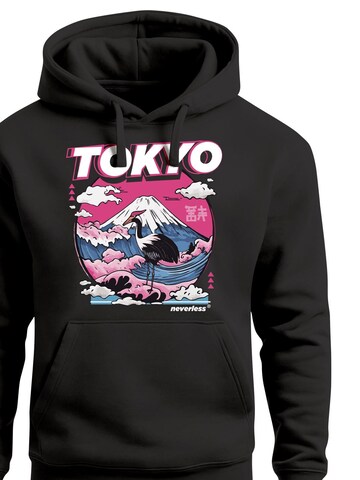 Neverless Sweatshirt 'Tokyo Fuji' in Black