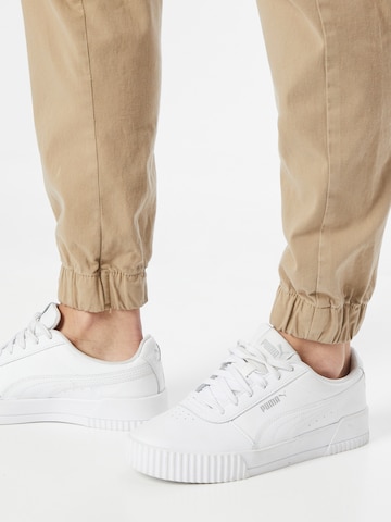 Urban Classics Tapered Cargo Pants in Beige