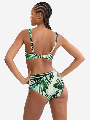 TRIUMPH Balconette Bikinitop ' Red Label Summer Palm ' in Groen