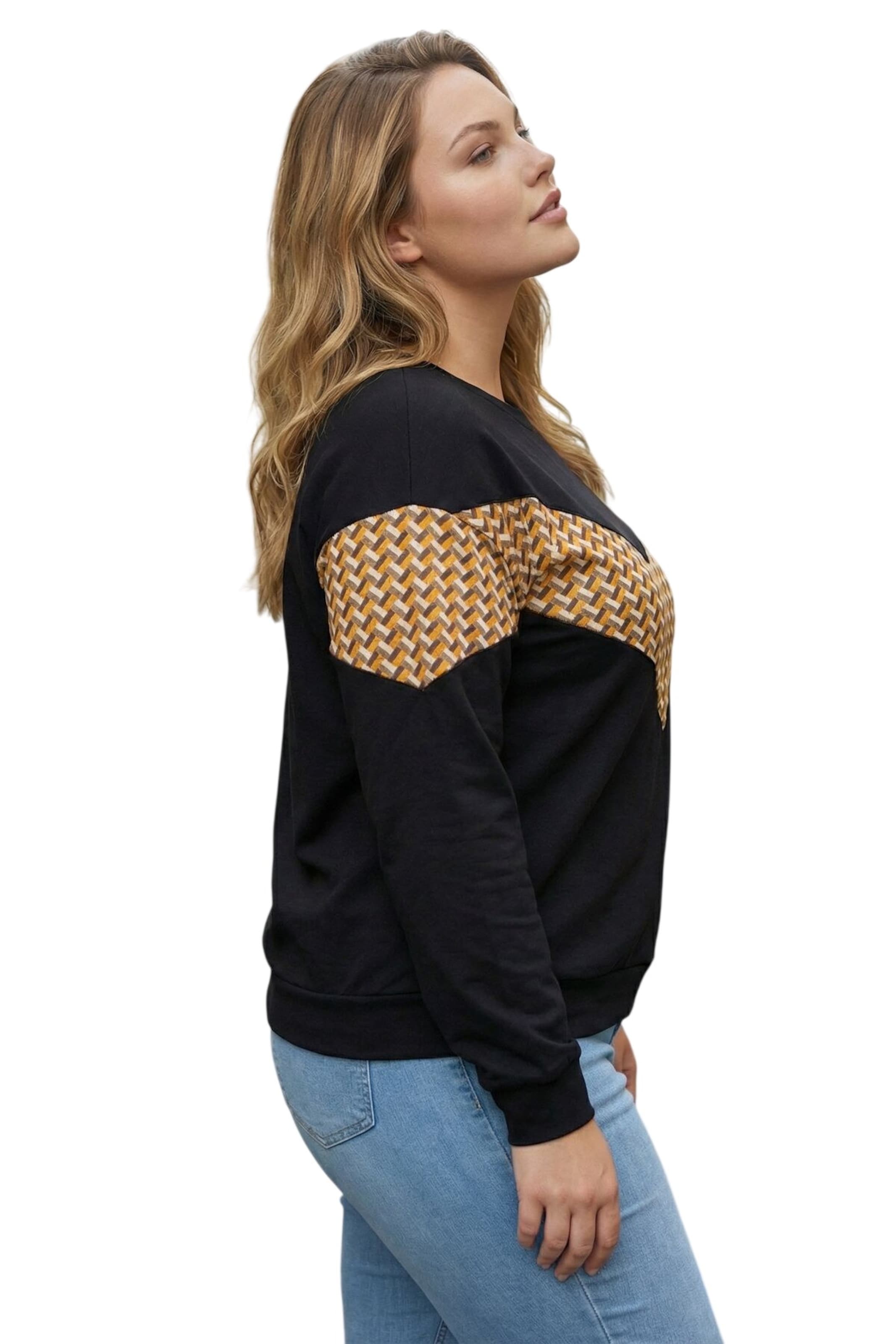 Stil Diva Sweatshirt in Schwarz