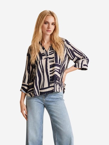 Camicia da donna 'Jdypepper 3/4 V-Neck Collar Top Wvn Dia 15363381' di Jaqueline de Yong in blu: frontale