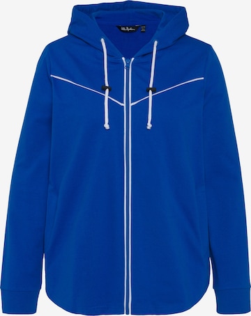 Ulla Popken Zip-Up Hoodie in Blue: front