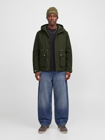 Parka mi-saison 'JJEWolf' JACK & JONES en vert