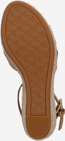 Sandales à lanières Lauren Ralph Lauren en marron