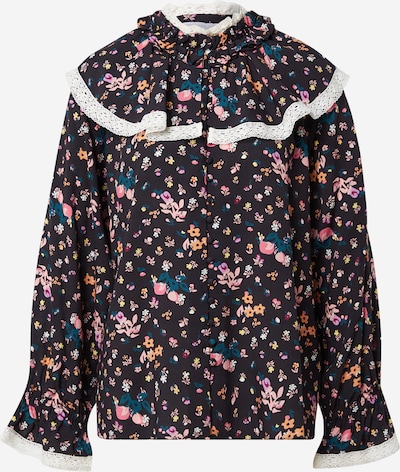 Hofmann Copenhagen Bluse 'Mayla' in petrol / pink / schwarz / weiß, Produktansicht