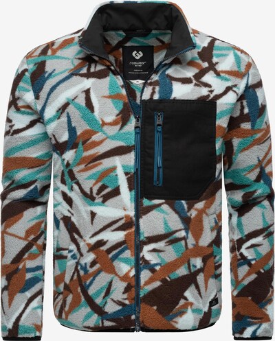 Ragwear Athletic Fleece Jacket in Turquoise / Brown / Black / White, Item view