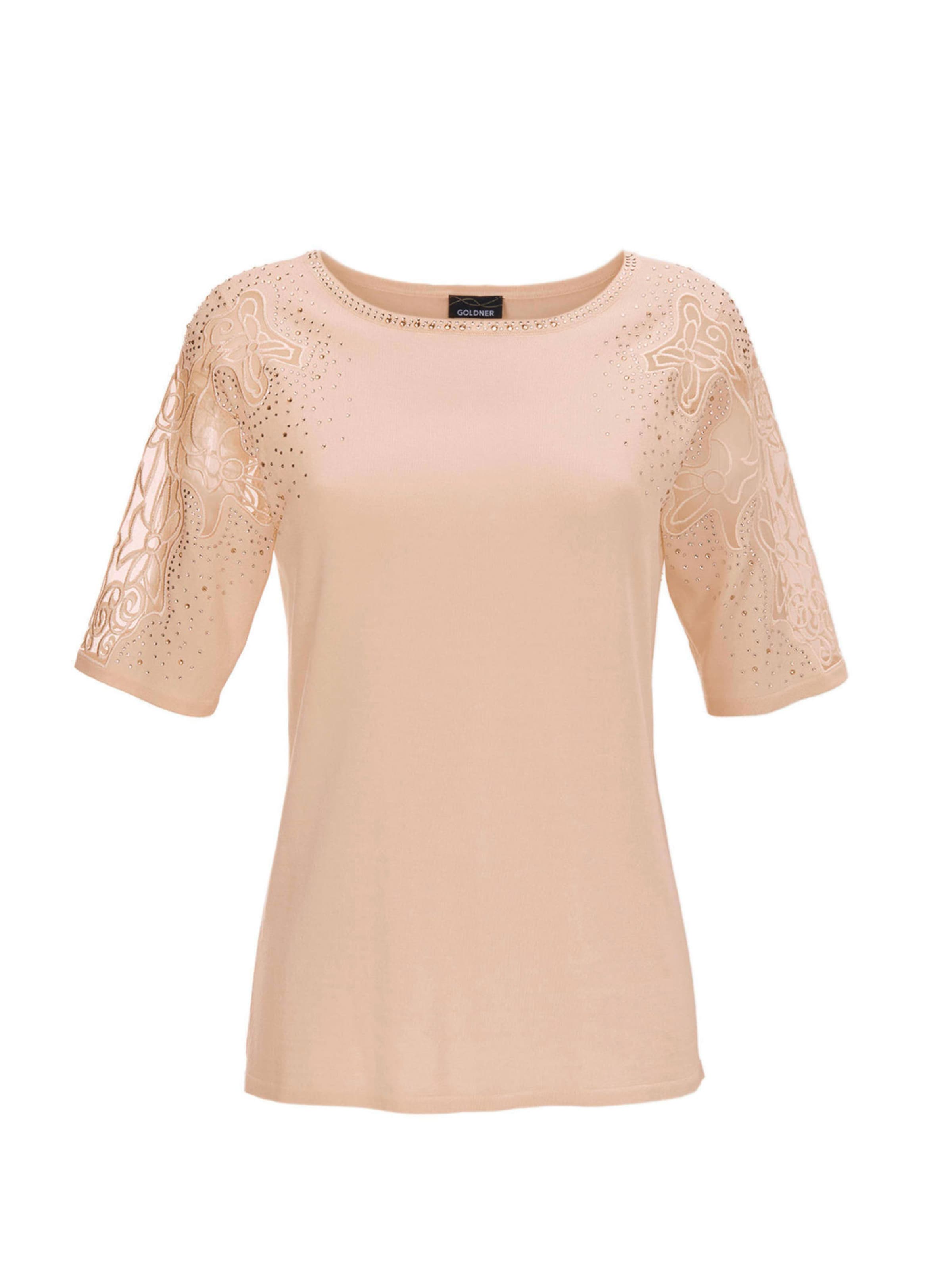 Goldner Pullover in Pink: Vorderseite