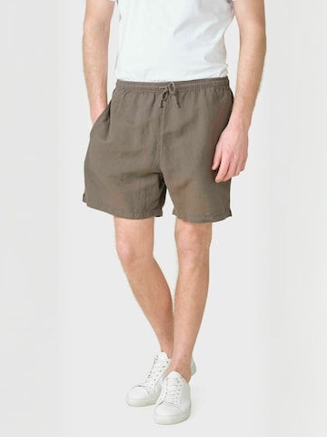Klitmøller Collective Regular Broek ' Bertram ' in Beige: voorkant