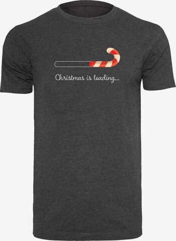 Merchcode Shirt 'Christmas Loading' in Grey: front