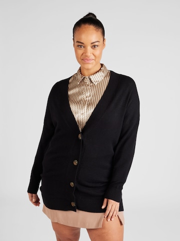ONLY Carmakoma Knit Cardigan 'ESLY' in Black: front