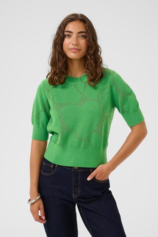 CULTURE Trui 'Hearty' in Groen: voorkant