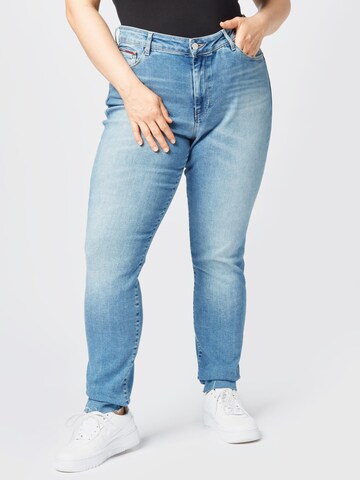 Regular Jeans 'SYLVIA' de la Tommy Jeans Curve pe albastru: față