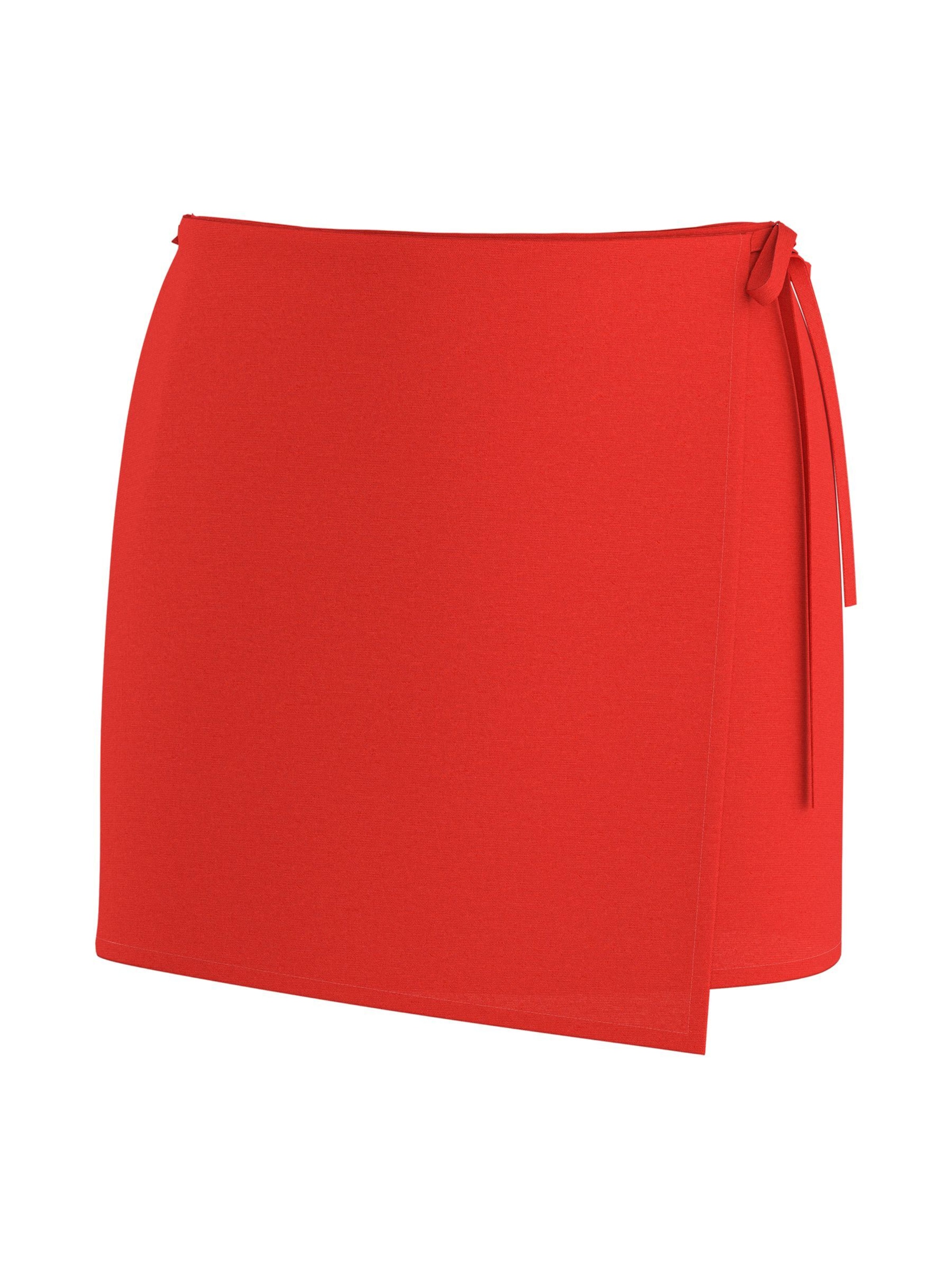 HYPEDROP Skirt in Red: front