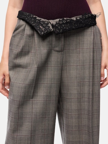 Wide Leg Pantalon 'PINKO PLUMERIA PANTALONE MISTO LANA TINTO FILO PANTALONE' PINKO en gris