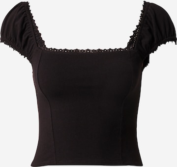 HOLLISTER - Blusa en negro: frente