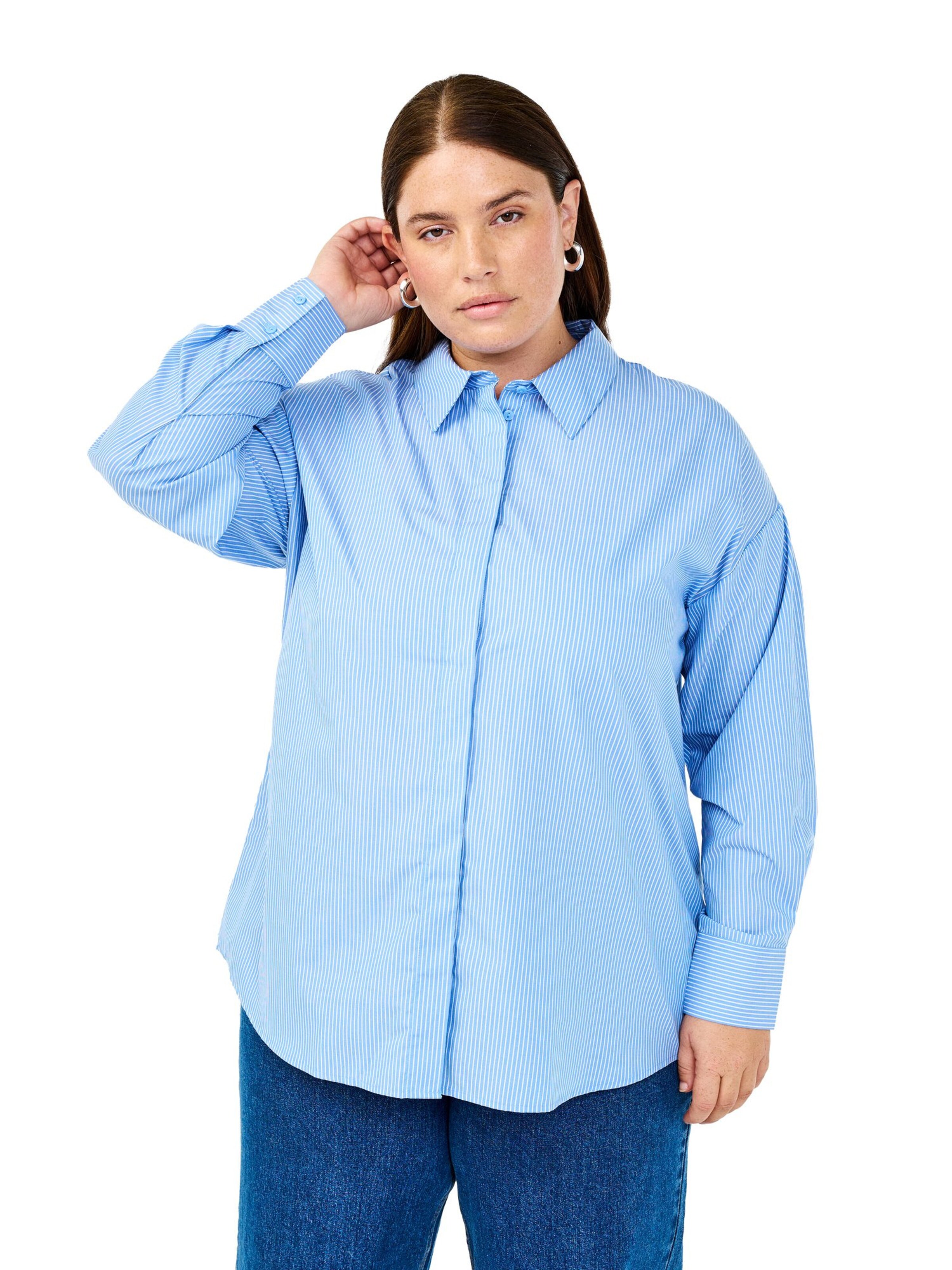 Zizzi Blúz - kék: elől