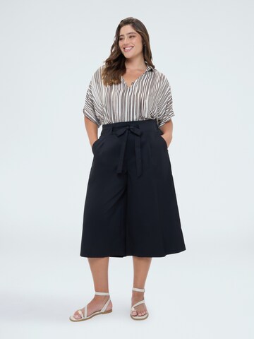 Wide leg Pantaloni di Fiorella Rubino in nero