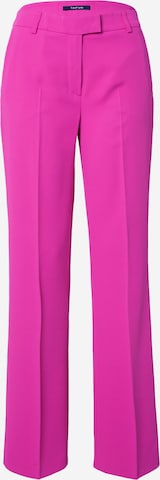 TAIFUN Flared Trousers with creases in Pink: front