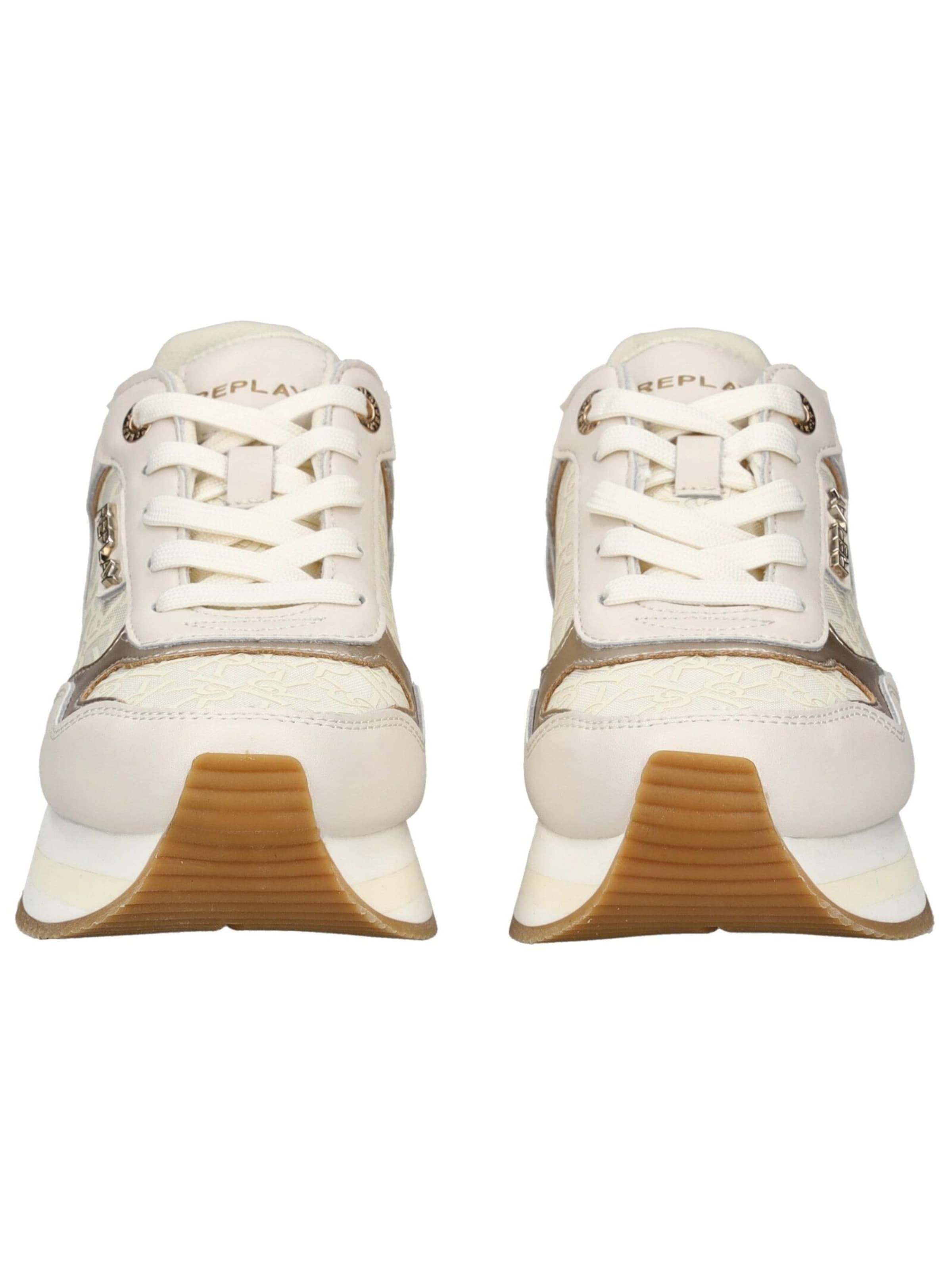 REPLAY Platform trainers in Beige
