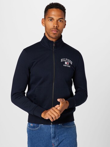 TOMMY HILFIGER Zip-Up Hoodie in Blue: front