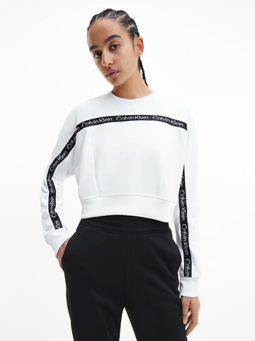 Calvin Klein Sport Athletic Sweatshirt in White: front