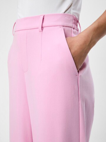 OBJECT Wide leg Παντελόνι πλισέ 'LISA' σε ροζ