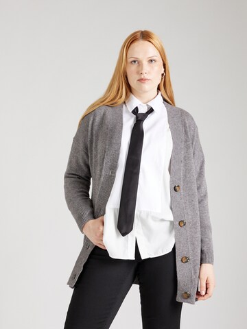ONLY Carmakoma Knit cardigan 'CAREsly' in Grey: front