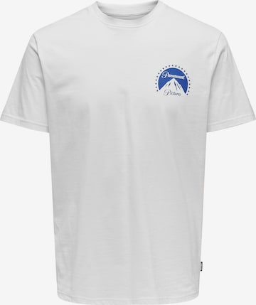T-Shirt 'PARAMOUNT' Only & Sons en blanc : devant