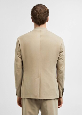MANGO MAN Slim fit Suit Jacket 'Zurich' in Beige