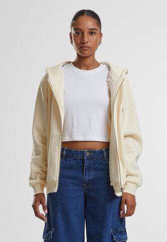Urban Classics Zip-Up Hoodie in Beige