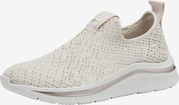 Baskets basses Tamaris en beige : devant