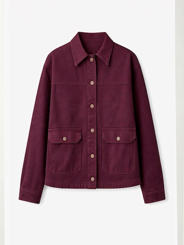 Gilet 'RHINESTONE STRAIGHT DENIM JACKET' IT'S BASIC en rouge