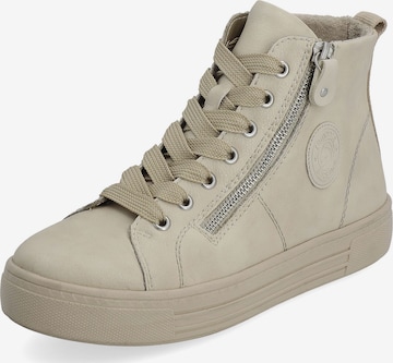 REMONTE High-Top Sneakers in Beige: front