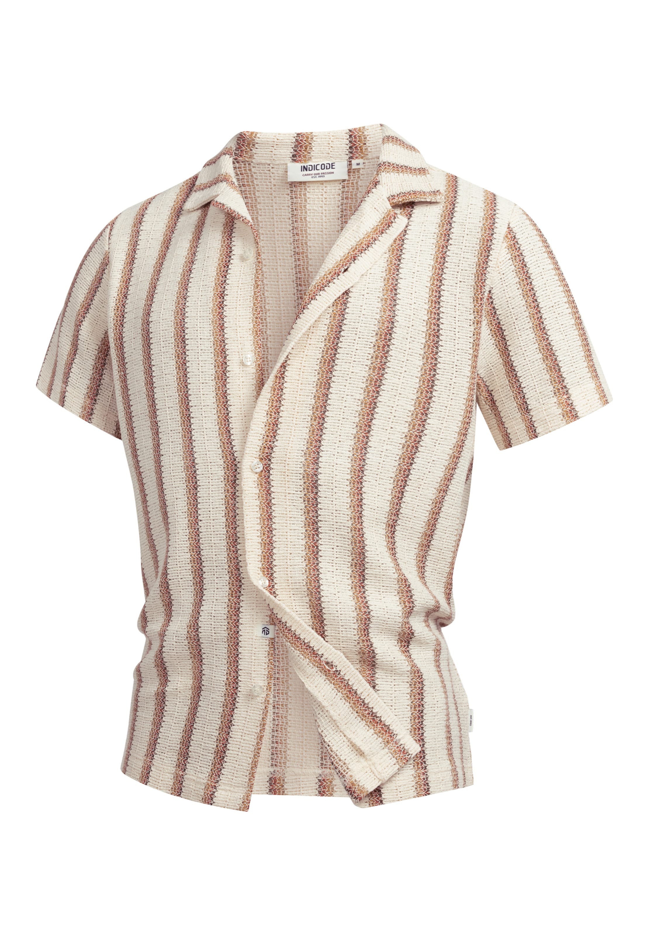 Chemise 'INGlumin' INDICODE JEANS en beige : devant