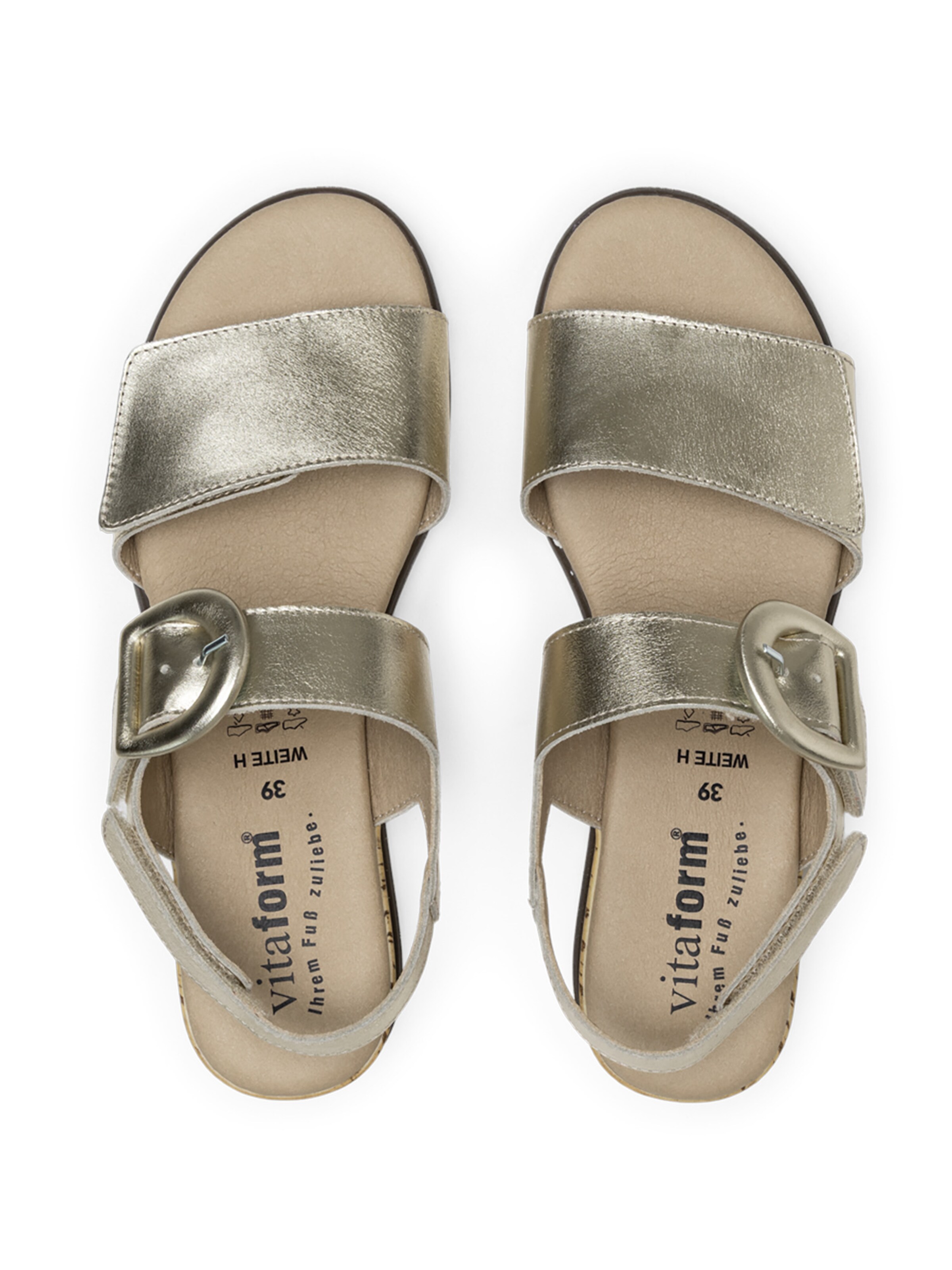 Sandalo con cinturino di VITAFORM in oro