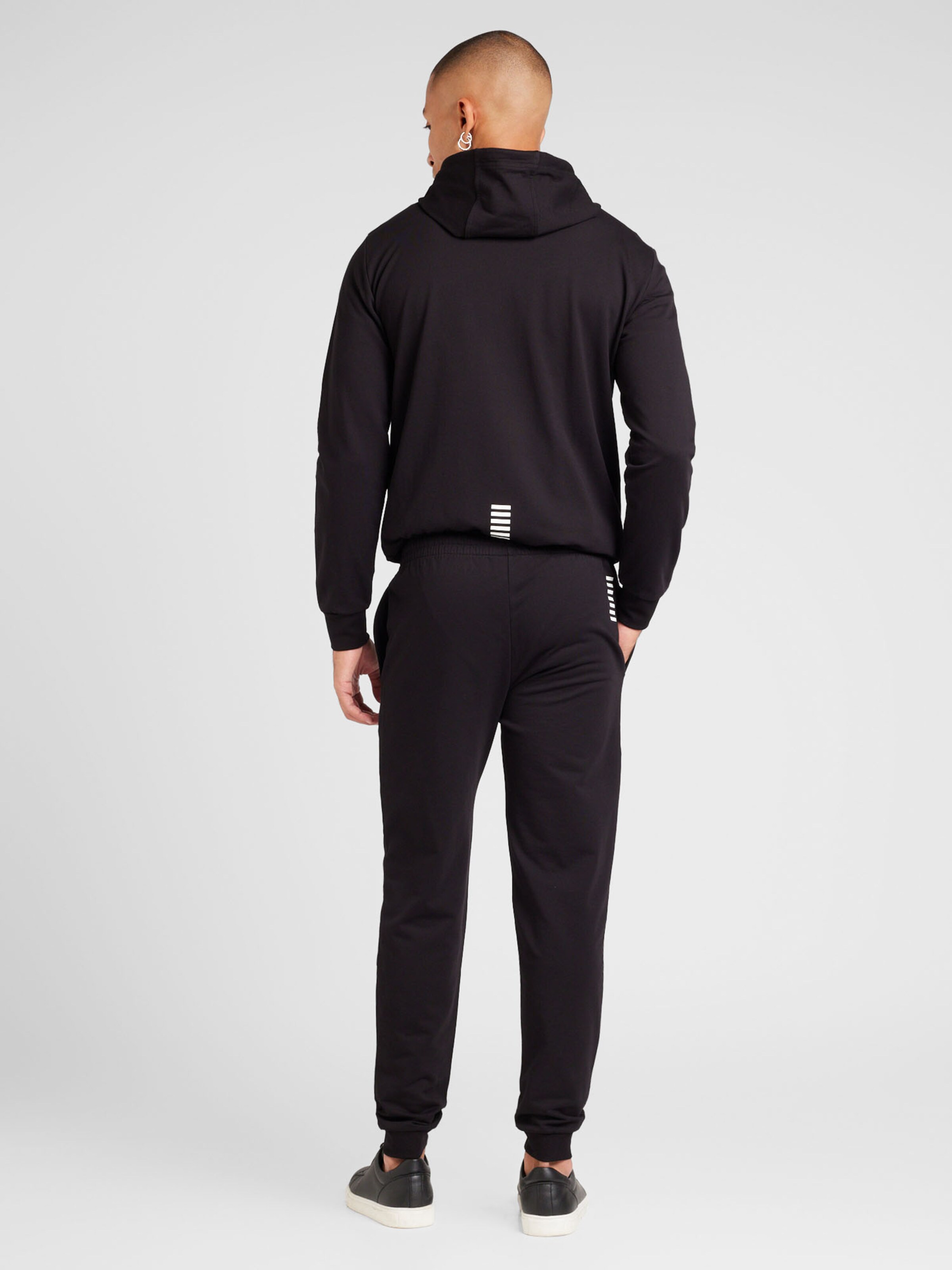 EA7 Emporio Armani Sweat suit in Black ABOUT YOU
