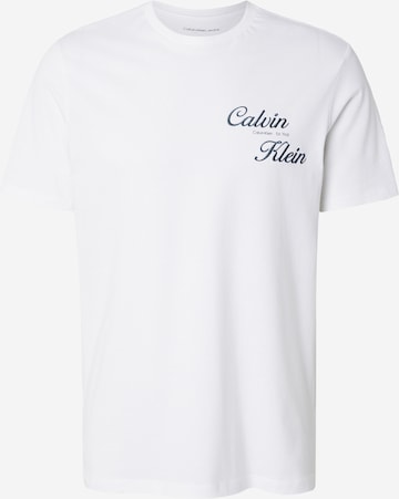Calvin Klein Jeans Majica | bela barva: sprednja stran