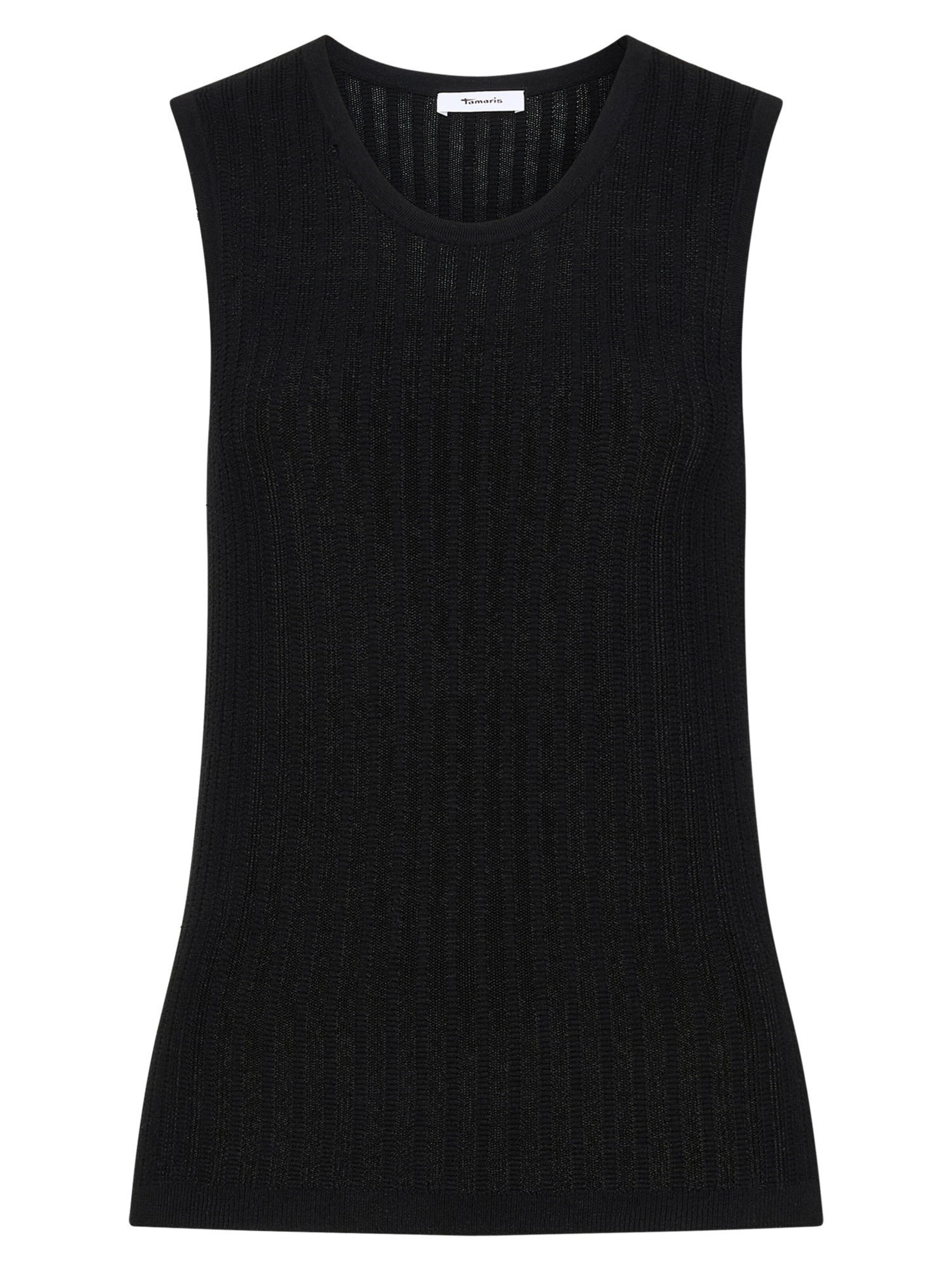 Tops en tricot Tamaris en noir : devant