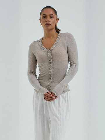 T-shirt Seamless Basic en beige : devant