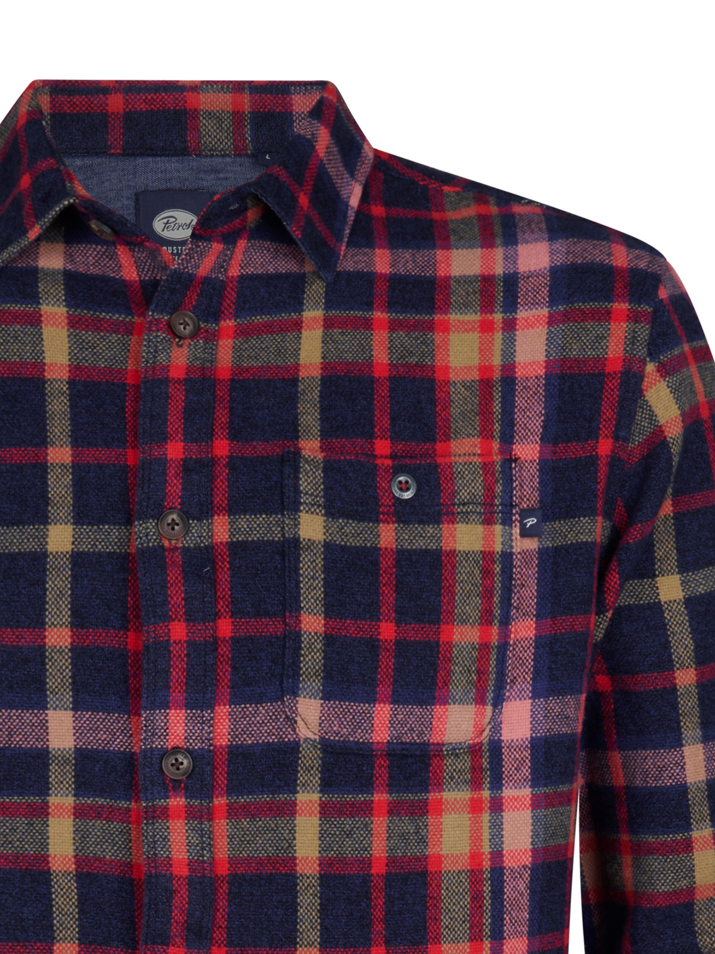 Petrol Industries Comfort fit Button Up Shirt in Blue