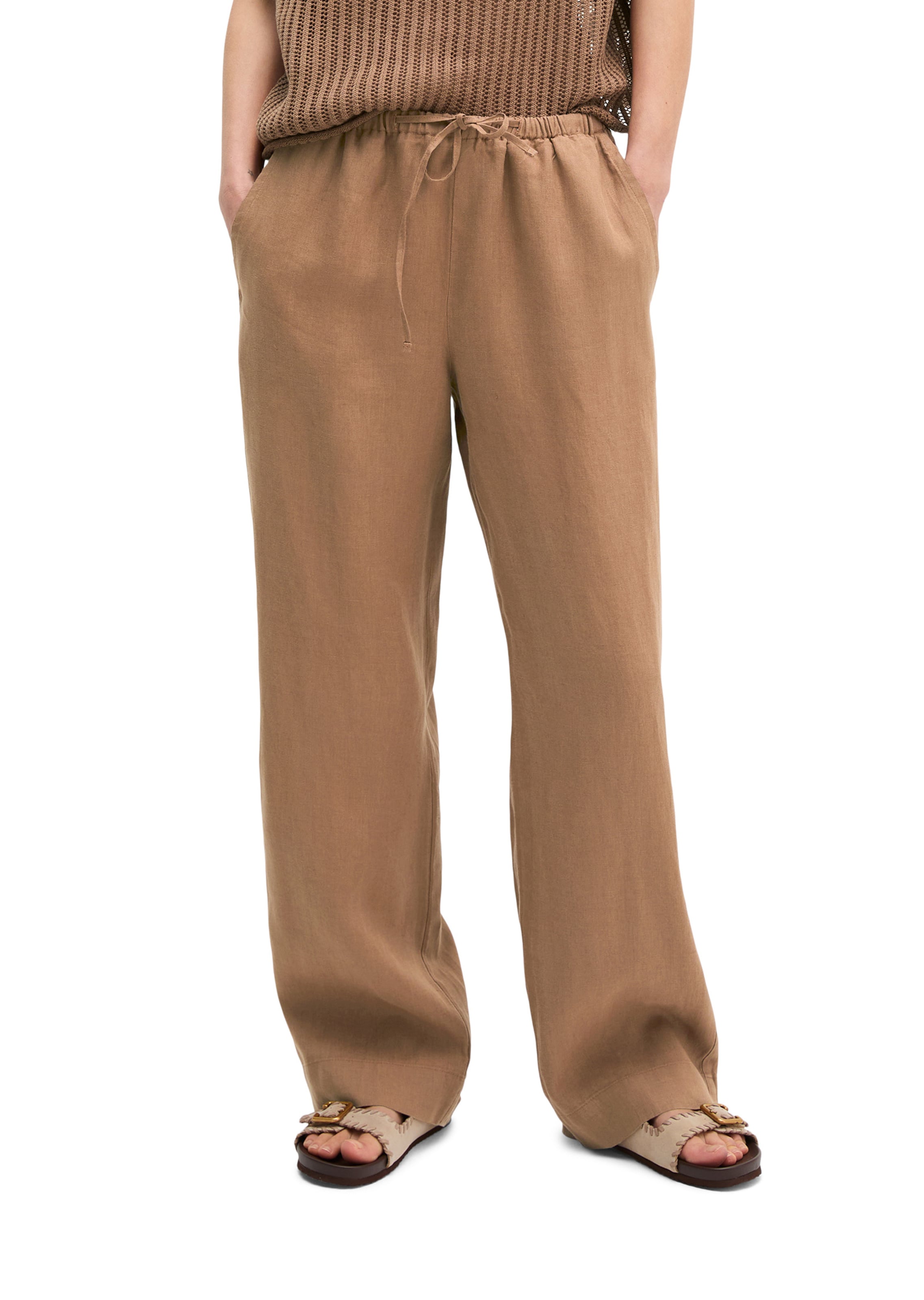 Marc O'Polo Loosefit Hose in Braun: Vorderseite