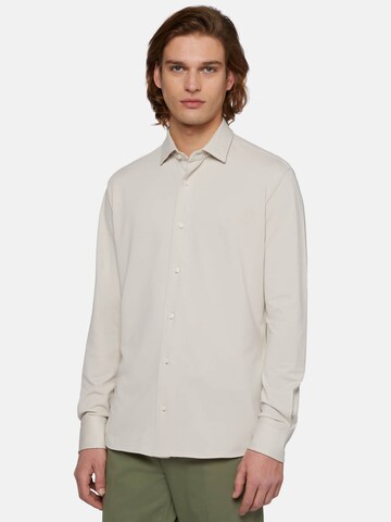 Coupe regular Chemise Boggi Milano en beige : devant